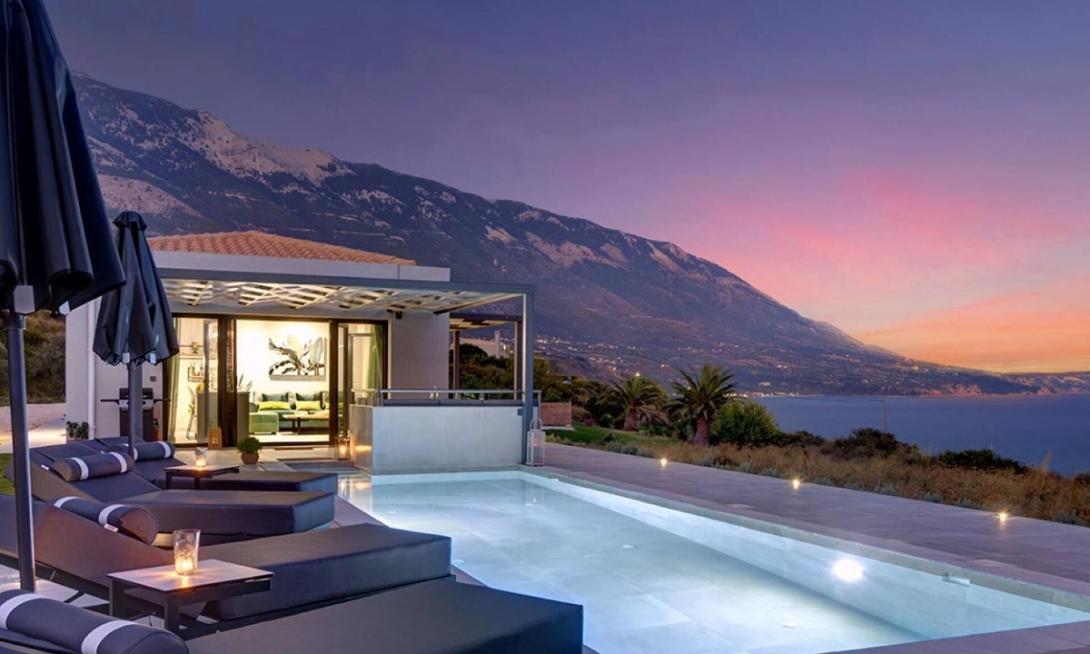Karavados Villa | Contemporary Villa with Sea Views and Sunset Outlook near Fiskardo