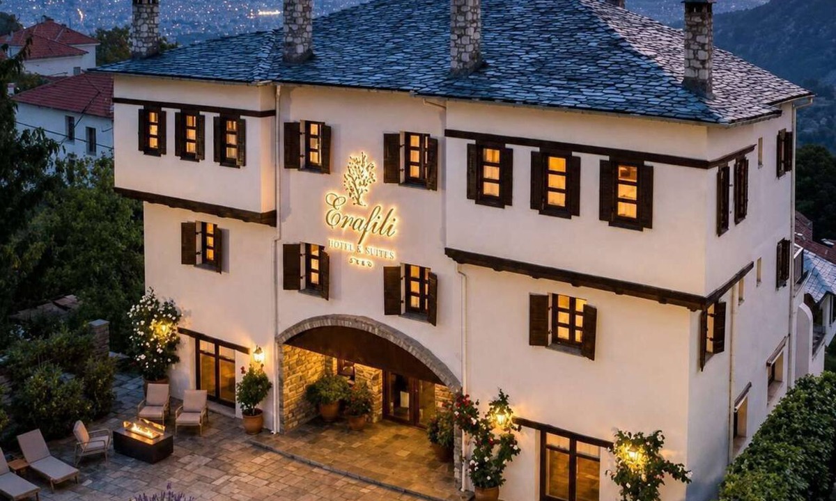 Portaria Bed & Breakfast | Erofli Hotel, Classic Double Room w/ Mountain View