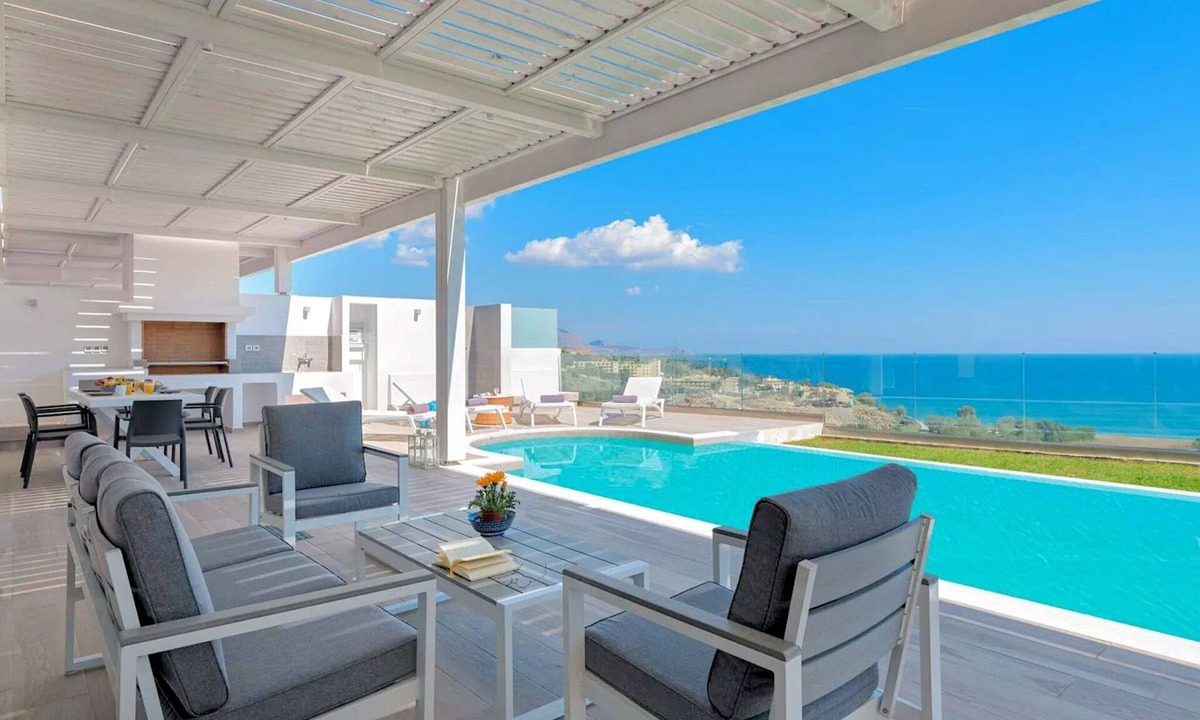 Vlicha Villa | Executive Rhodes Villa | Villa Nissos | Stunning Sea Views | 3 Bedrooms | Lindos