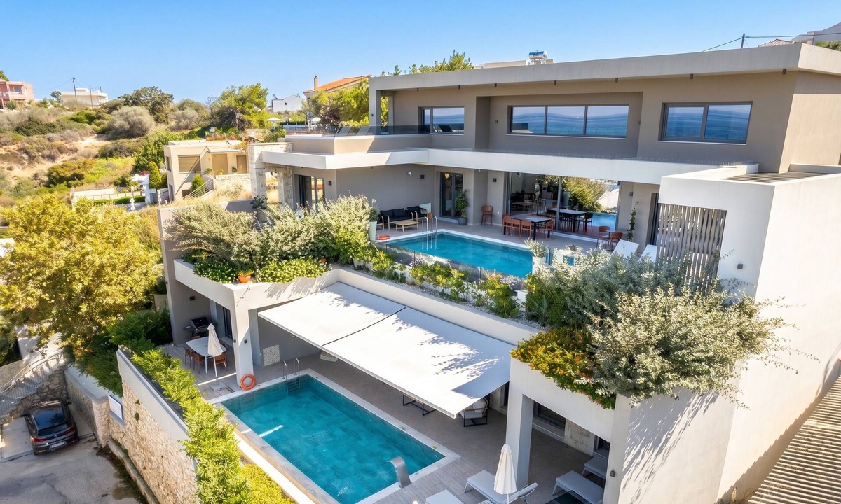Kato Galatas Villa | Lusol Seafront Villas-Free* Heated Pools, 100m Sea