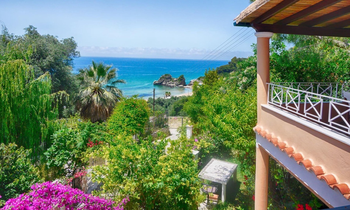 Sinarades Apartment | Pelekas Ferienwohnung mit Meerblick nur 200m vom Strand