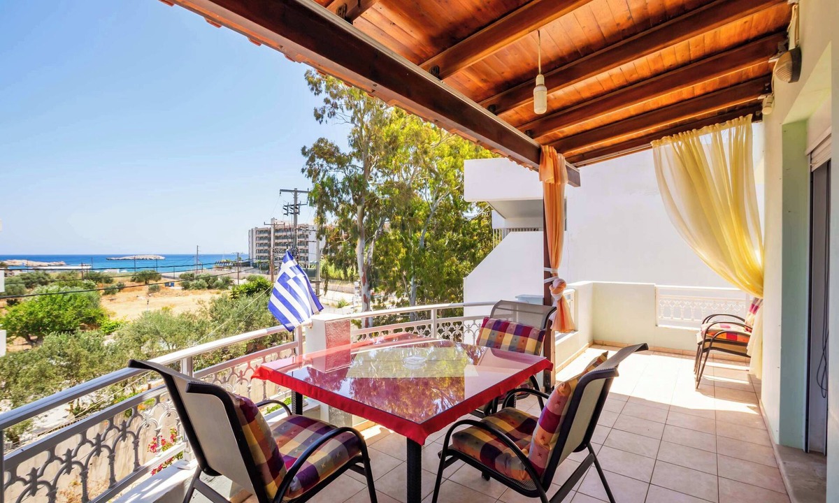 Karpathos Town Apartment | Sea View 2BR Home with Balconies Near Pigadia