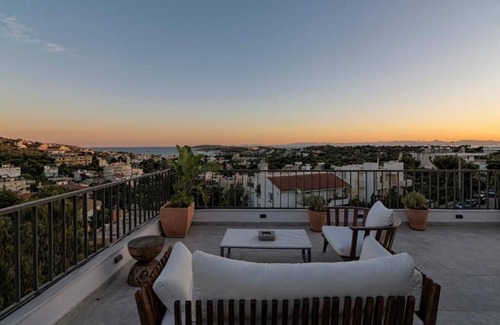 Vari-Voula-Vouliagmeni Apartment | Penthouse with breathtaking view of the Vouliagmeni bay
