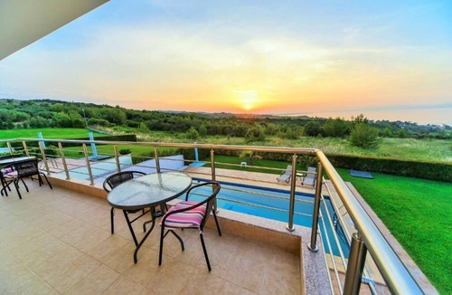 Haniotis Villa | 3- Bedroom Villa with private pool, close to sandy beach! Pet-Friendly!