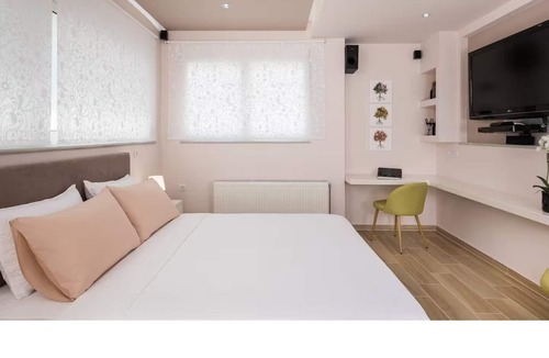 Nea Chora Apartment | 34m² studio — 90m from the beach in Chania —Self Check‑in, balcony, Fast WiFi