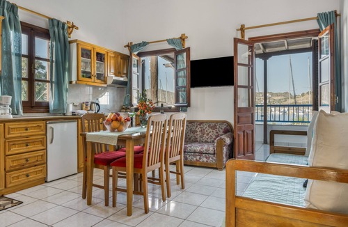 Skala Apartment | Anastasia's 1 Apartment with Private Balcony and Sea View