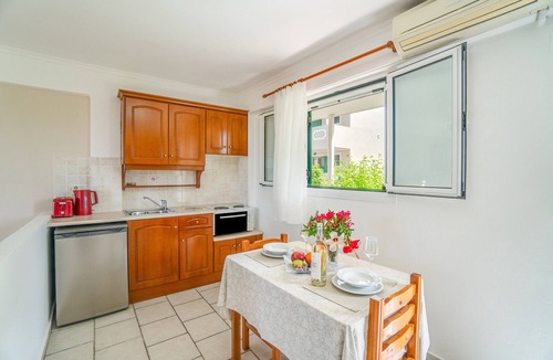 Arillas Apartment | Apartment 'Premier Studio Downstairs 9' with Sea View, Wi-Fi and Air Conditioning