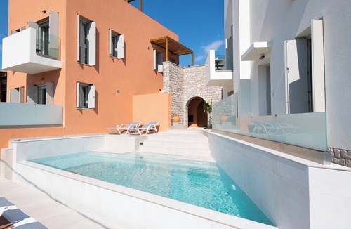 Ixia Apartment | Island View - Elafi with Shared Pool