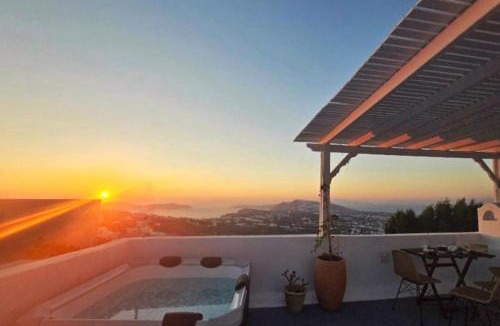 Pyrgos Villa | Karpimo North - Sunset view - Private Jacuzzi - up to 4pp
