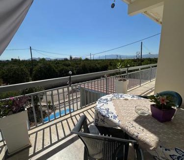 Argolis Region Apartment | Lidas Golden View-All around veranda apartment