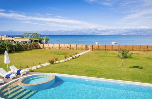 Roda Villa | Majestic Corfu Villa Mare Nostrum | 5 Bedrooms | Luxurious Beachfront Villa |.