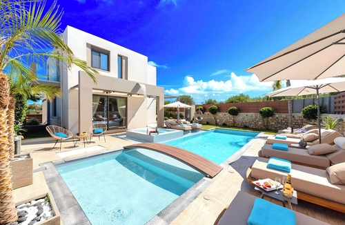 Filaki Villa | Minoas Luxury Villa 3 Heated Pools 28 guests