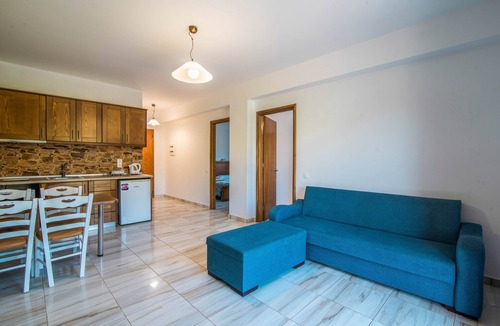 Arillas Apartment | 'Mirage Arillas Apartment C' with Sea View, Shared Pool & Wi-Fi