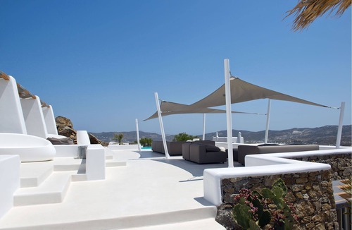 Tourlos House | My Rental Homes - Suite Amethyst, in Tourlos area, with shared pool, sea view