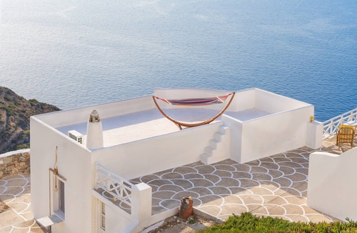 Sikinos Apartment | Pet-friendly 'Milos' Apartment with Sea View