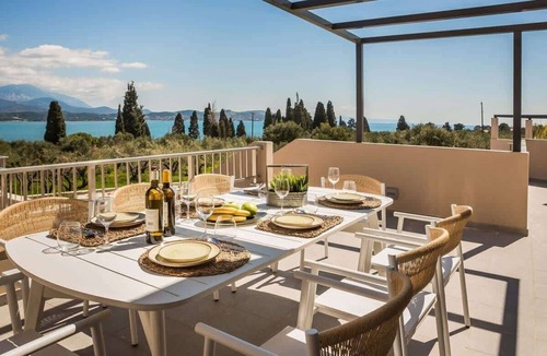 Lixouri Villa | Sea-View Villa Shared Pool & Olive Grove