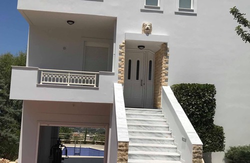 Roussospiti Villa | Stone lion luxury Villa
