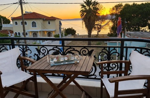 Skala Sotiros Apartment | Studio Apartment 'Chrissi 102' with Sea View, Wi-Fi and Air Conditioning