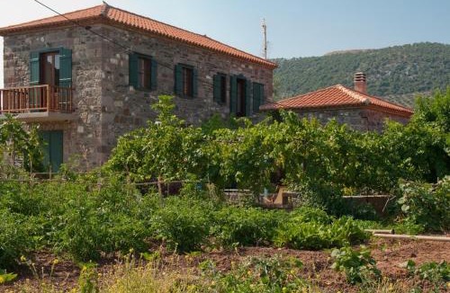 Eresos-Antissa Villa | Traditional Stone Villa, Spacious Seaside Retreat