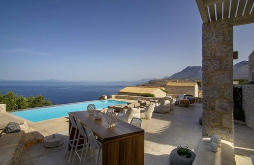 Areopoli Villa | Villa Solyra, Divine Sea Views, Private Hot Tub, Furnished Terrace, Shared.