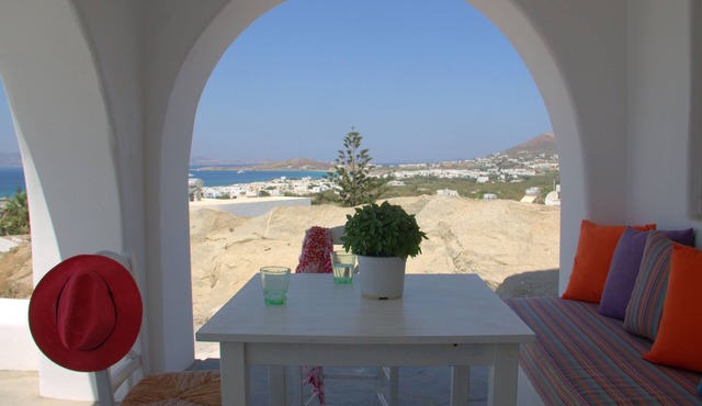 800m from the beach. Amazing views. Agia Anna location