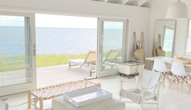 Chic, secluded beachfront house on the North Fork (limited avails this summer!) in Riverhead