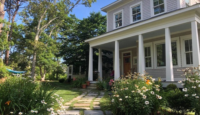 Secluded 4 bed home on the bike path, 2 acres, and .5 m from Nobska Beach in Falmouth