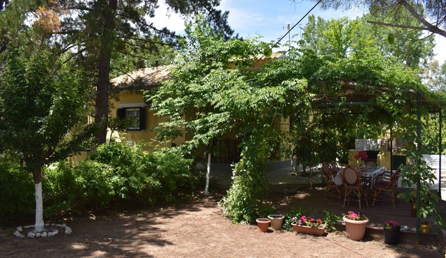 The pretty house next to the beach in Corfu