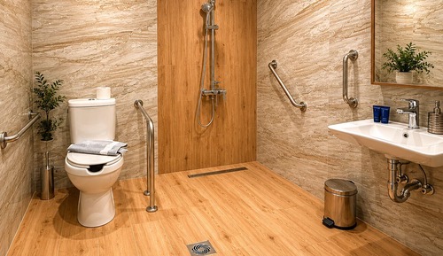 Economy Twin Room, 2 Twin Beds, Roll-in Shower
